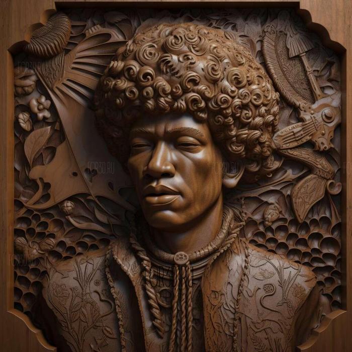 jimi hendrix 4 stl model for CNC